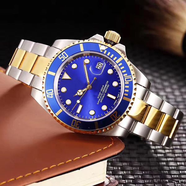 

Роскошные наручные часы с сапфировым синим люминесцентным 40-миллиметровым керам