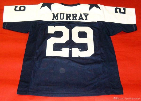 

retro #29 demarco murray custom td mitchell & ness jersey bule mens stitching s-5xl,6xl football jerseys running, Black;blue