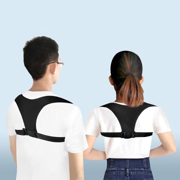 

корректор осанки для мужчин и женщин осанки brace верхней части спины brace плеча поясничной поддержки стоп сутулый регулируемая, Black;blue