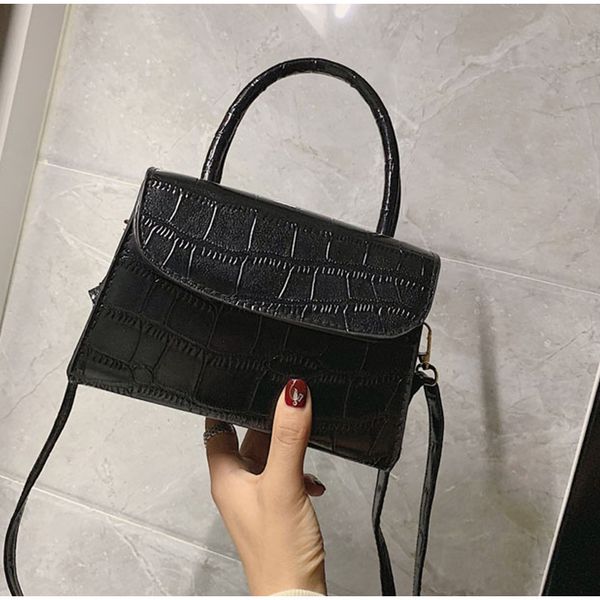 

handbag fashion women retro solid color vintage leather flap hand bags purse messenger simple female wild shoulder crossbody bag