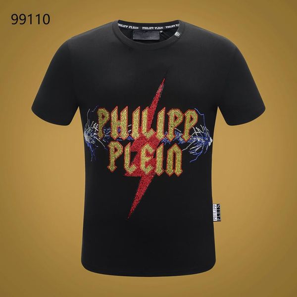 

20fw women mens designer t shirts luxury phillip plain t shirt summer homme off black white skull superme tee hoodie tracksuits 11, White;black