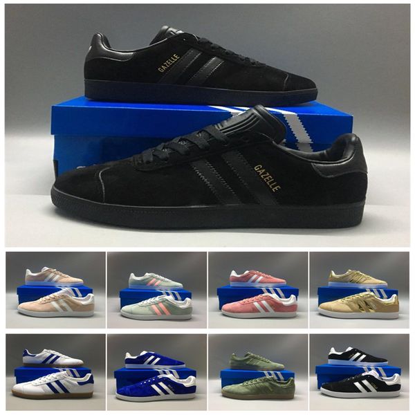 

2019 chaussures suede gazelle mens womens casual shoes trainers chukka black red pink grey lightweight breathable shoes sneakers size 36-44