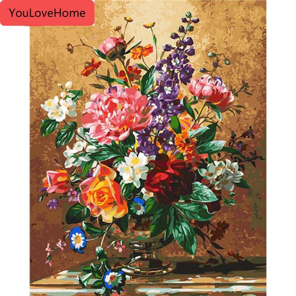 

картинки по номерам цветочный рисунок на холсте ручная роспись раскраски наборы арт подарок diy масляная живопись домашний декор ручная росп
