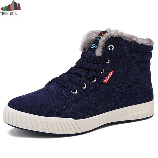

2019 autumn winterthicken men casual shoes new arrival ventilation fashion sneakers outdoors keep warm plush men shoes, Black