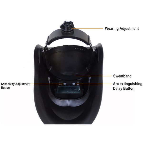 

solar electric helmet protecter welding mask dimming automatic face protection lens tool grinding cap