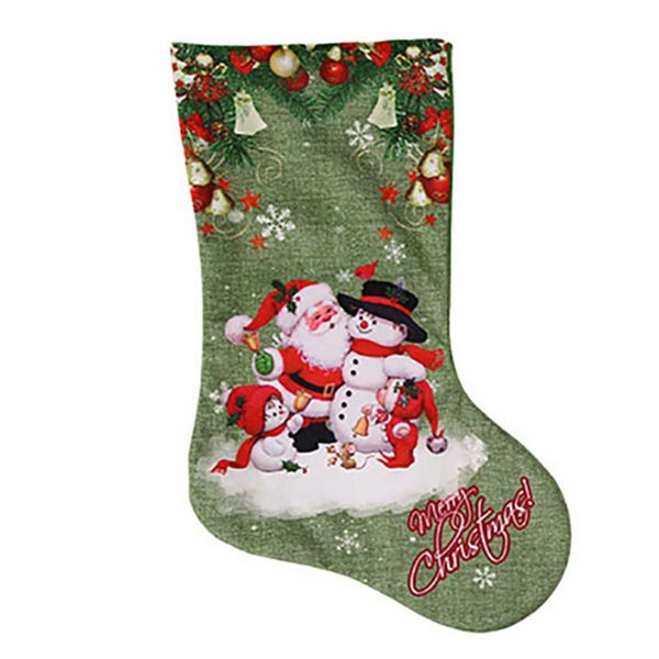 

green christmas stockings large candy gift bag portable cute candy bag for children