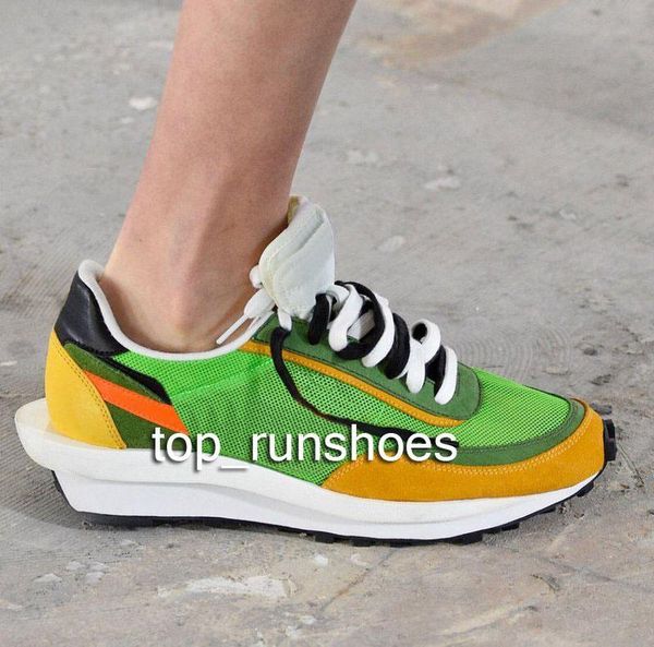 

discount sacai ldv black school flower green blue new men's and women's fashion casual shoes 35