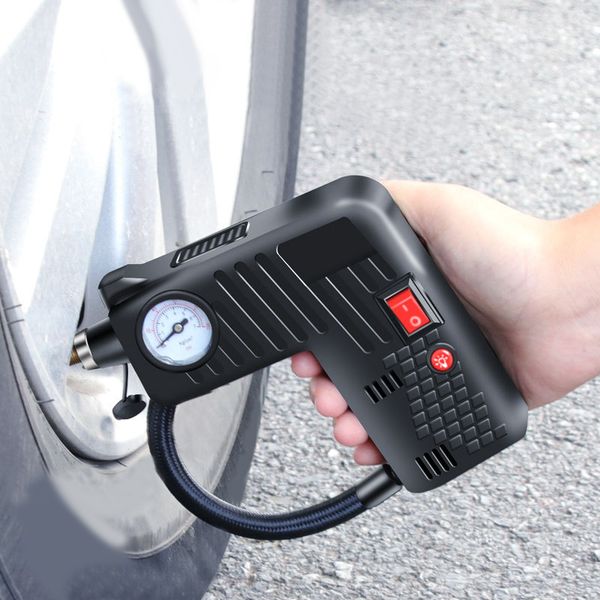 

portable air compressor pump dc 12v electric tire inflator tyre pressure monitor