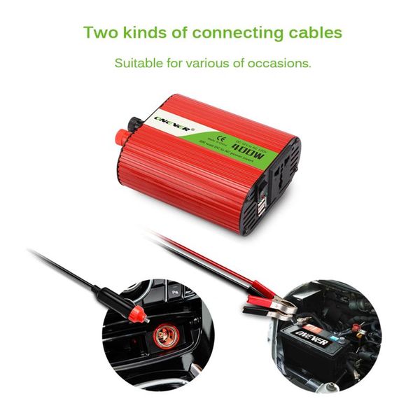 

dc 12v to ac 110v car power inverter converter modified sine wave power with dual usb output car charger adapter 300w 400w