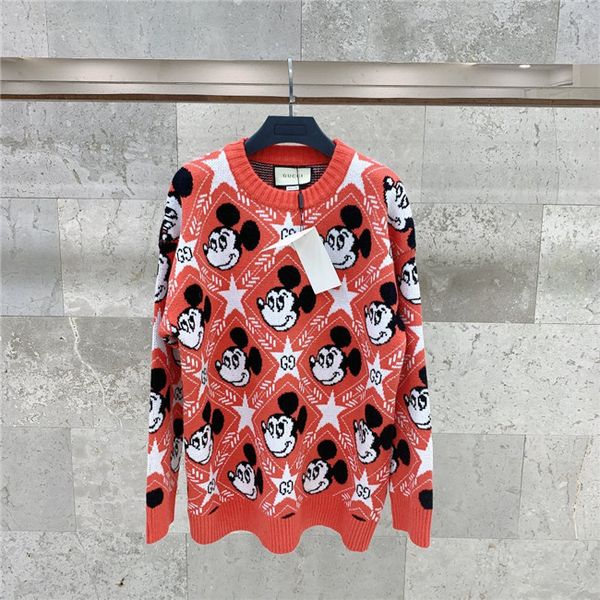 

winter luxurious brands design micky orange knitted sweater pullover men women outdoor streetwear sweatshirt jackets hoodies, Blue;black