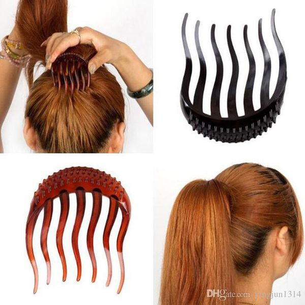 Moda Útil Volume Inserções Grampo de Cabelo Bumpits Bouffant Rabo De Cavalo Pente de Cabelo Bun Criador Acessórios para Mulheres