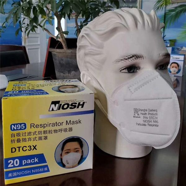 

n95 face mask ce niosh respirator ffp2 ffp3 face masks protect anti-dust reusable kn95 mouth cover with retail package dhl free