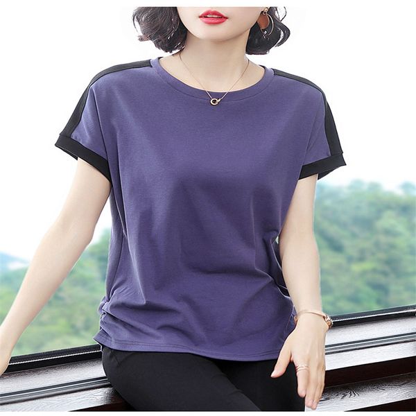 

женская силуэт хлопок короткий рукав футболки в белый весна / лето 2020 073, White