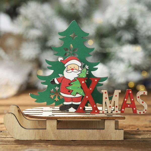 

2019 new christmas tree hanging pendants diy santa claus snowman deer sled xmas tree ornaments kids diy crafts gift x4yd