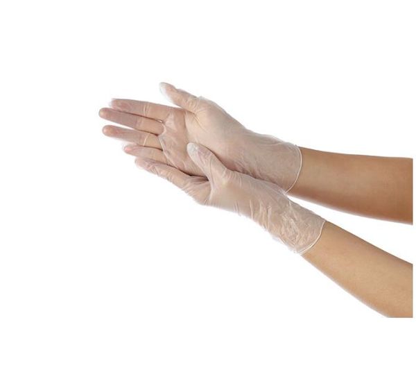 

100шт одноразовые прозрачные перчатки пвх без порошка защитная перчатка hjs 001