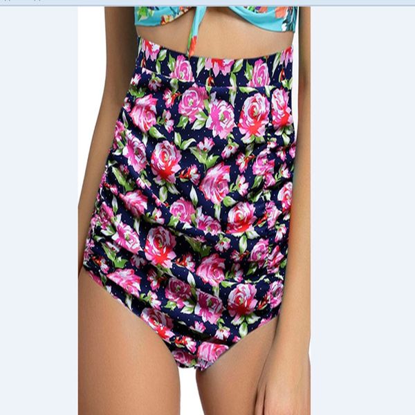 

new ptinting floral women's bikini high waist bottom thongs bathing beachwear swimwear bandage