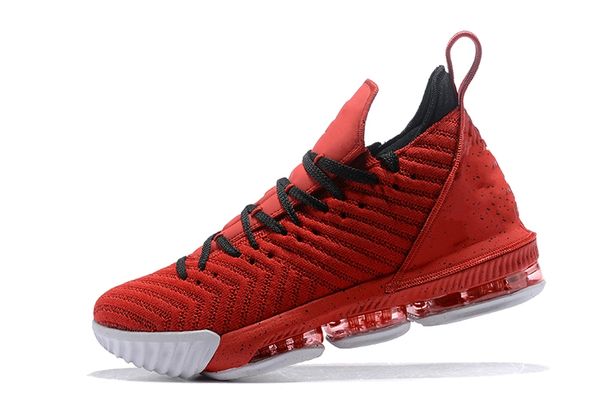 

2019 new arrival high 16s red knitting red leather outdoor shoes men sneakers size 40-47