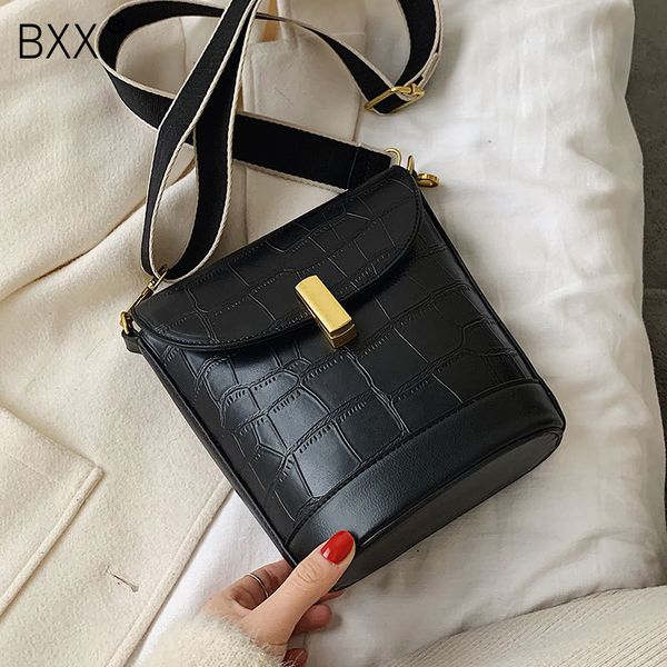 

bxx] crocodile pattern pu leather crossbody bags for women 2020 spring shoulder messenger bag female handbags hk703