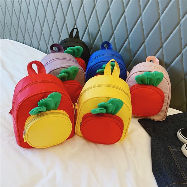

корейский стиль детские школьные сумки 2019 лето мультфильм редис pu рюкзак мода милый очаровательны ребенок универсальный рюкзак