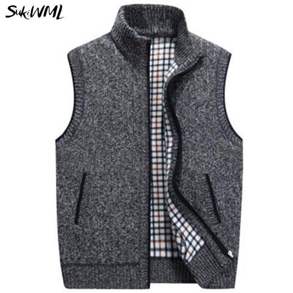 

sukiwml winter vest men 2019 fashion street chaleco hombre cardigan sleeveless autumn cloth gilet homme m-3xl, Black;white