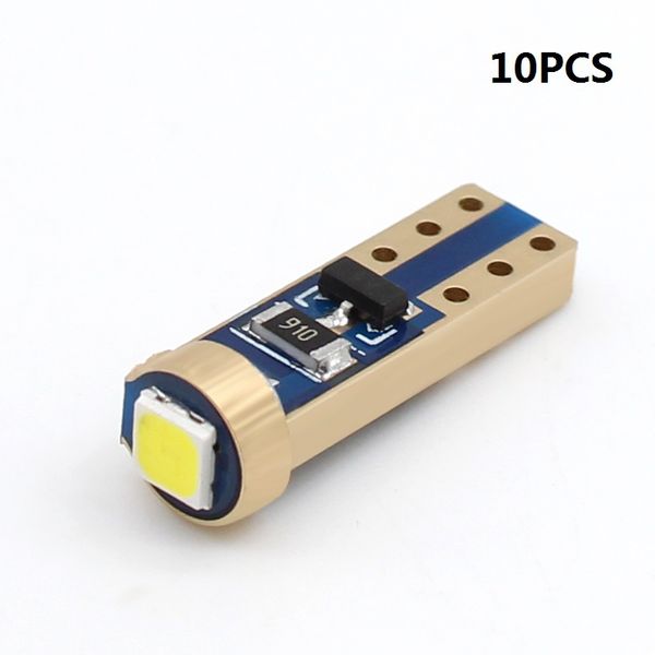 

10pcs t5 canbus error free 37 70 73 74 w5w led 1 smd белая боковая лампа накаливания