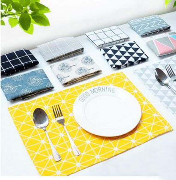 

new 30*40cm wedding restaurant dinner jacquard plaid serwetki table cloth linen cotton napkins home table napkins