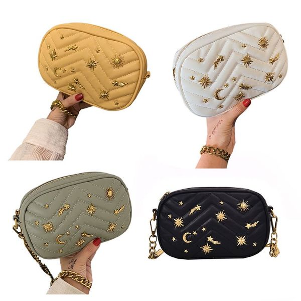 

novelty women chain shoulder messenger bags pu leather casual style crossbody