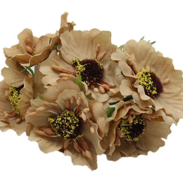 

uesh-silk poppies camellia 5cm 60pcs/lot artificial flowers corn poppy hand made small wedding decoration