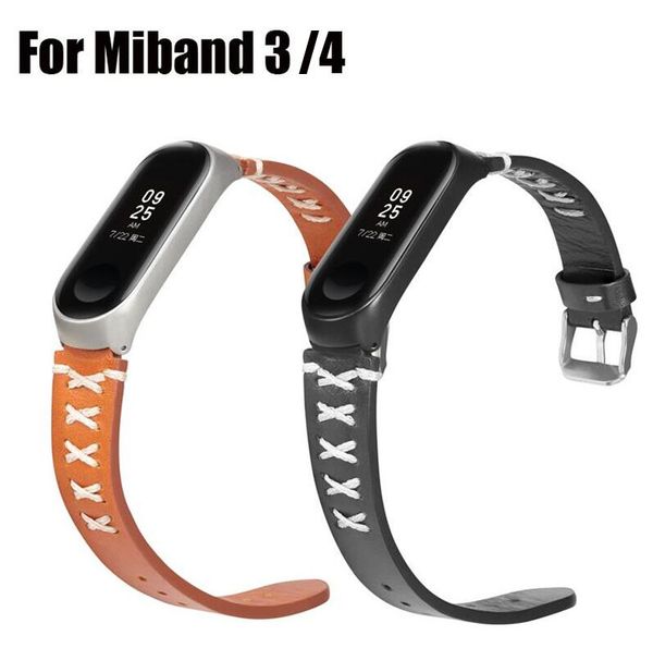 Uhrenarmband für Xiaomi Mi Band 3 4 Sportarmbanduhr Lederarmband für MiBand 4 3 Armband Zubehör Armband