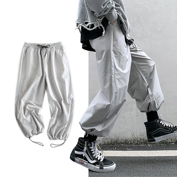 

joggers men black harem pants loose solid 2020 summer new man sweatpants streetwear casual hip hop mens cargo pants