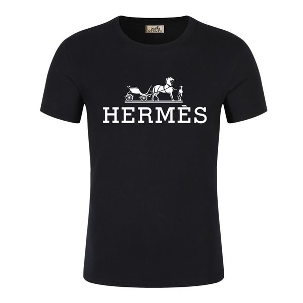 

летние мужские женщины hermes футболка футболки с буквами дышащего короткий мужской рукав с цветами футболками оптовыми, White