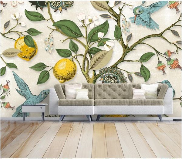 

wdbh 3d wallpaper custom p hand painted small fresh tropical plants flower living room home decor 3d wall murals wallpaper for walls 3 d