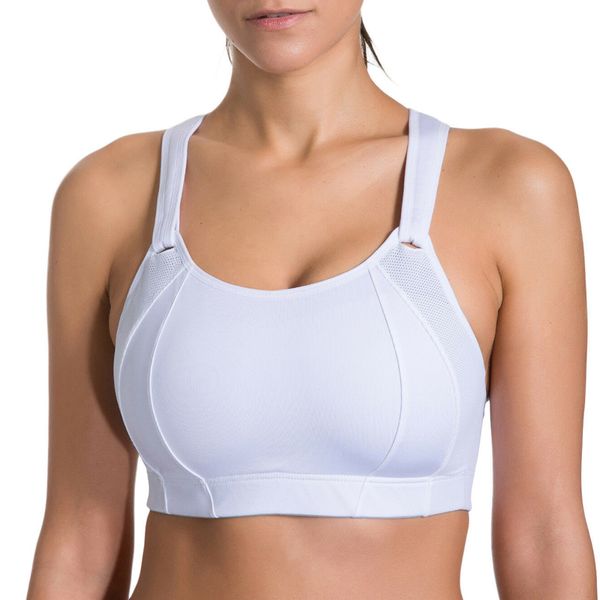 

32-42 b c d dd e f women wireless front adjustable light padded wire racerback level 4 full support running active bra, Red;black