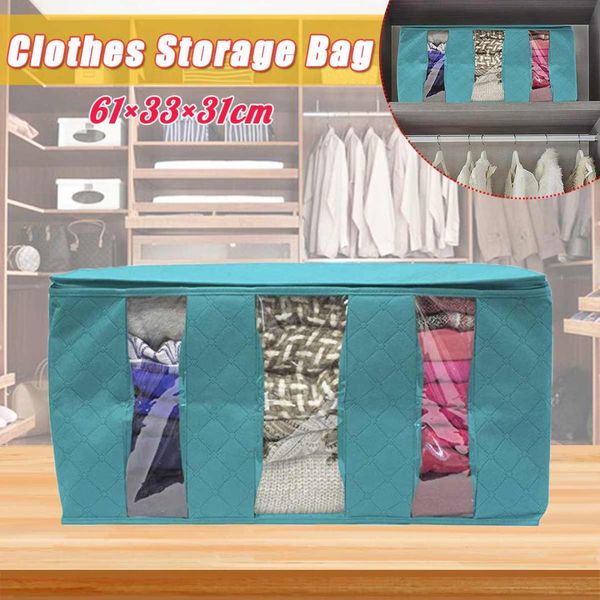 

household items storage bags travel luggage organizer for clothes quilt pouch anti dust bag space saver clothes storage bags