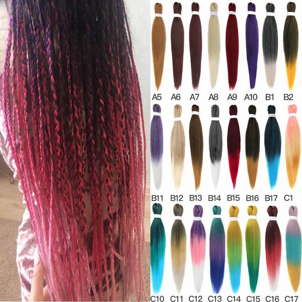 

easy braids synthetic braiding hair 95g/pack ez jumbo braids yaki ombre crochet easy braid hair extension black marley 2019 european fahion
