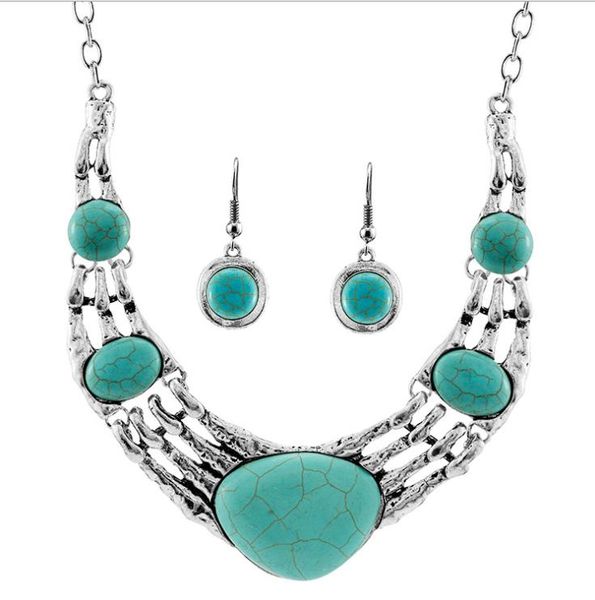 

череп коготь бирюзовое ожерелье костюм бирюзовое ожерелье бирюзовый костюм, Silver