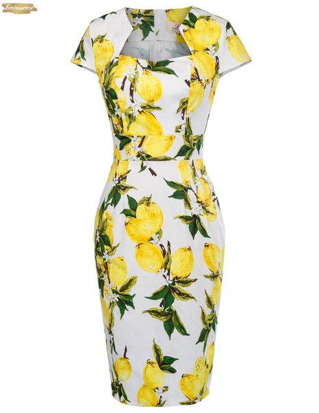 

60s 1950s pencil vintage dress summer style knee length polka dots floral casual print business office dresses women designer clothes, Black;gray