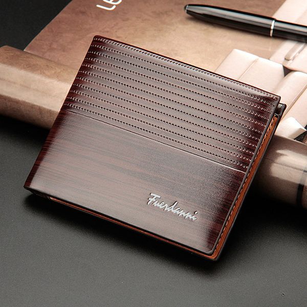 

men's pu leather wallet card holder purse men short wallets wholesale drop shipping, Red;black