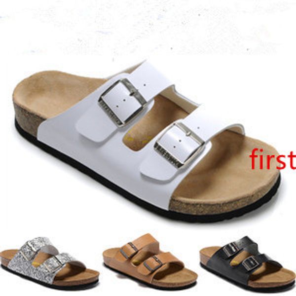 

two rows of buckle slip-resistant slippers men s hollow plain leather new fashion joker men s double row plain indoor and outdoor 40 - 45