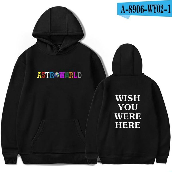 

travis scotts astroworld 2018 print hooded hoodies men/women clothes hoodie sweatshirt male harajuku plus size 4xl hip hop, Black