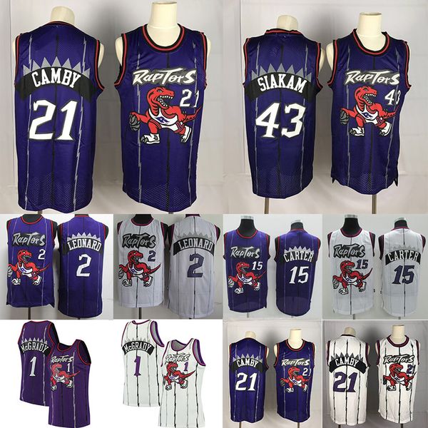 

2020 men's pascal 43 siakam ncaa jersey tracy 1 mcgrady vince 15 carter kyle 7 lowry fred 23 vanvleet basketball jerseys, Black;red