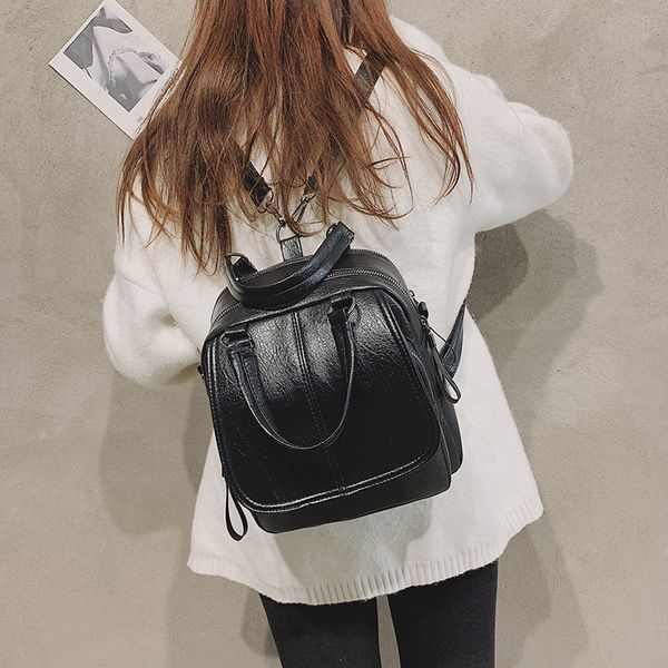 

2020 новый женский рюкзак кожаная сумка pu мода женская сумка мягкая кожа студент корейская мода