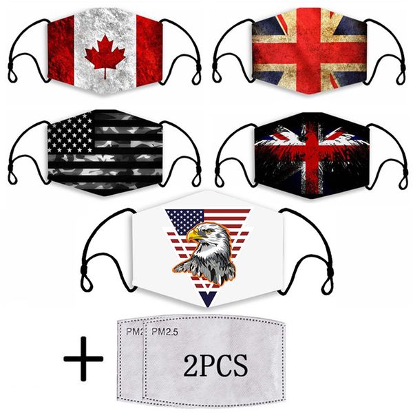 

face mask 2020 trump american election supplies dustproof reusable washable masks country flag cycling mask for men and child