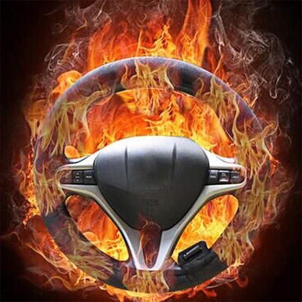 

heated steering wheel cover 12v auto steering wheel black protector cover heater car accessories for for