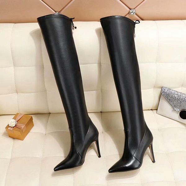 

winter s most fashionable designer luxury plus velvet leather over the knee boots pointed warm warm party high heel boots 34-39