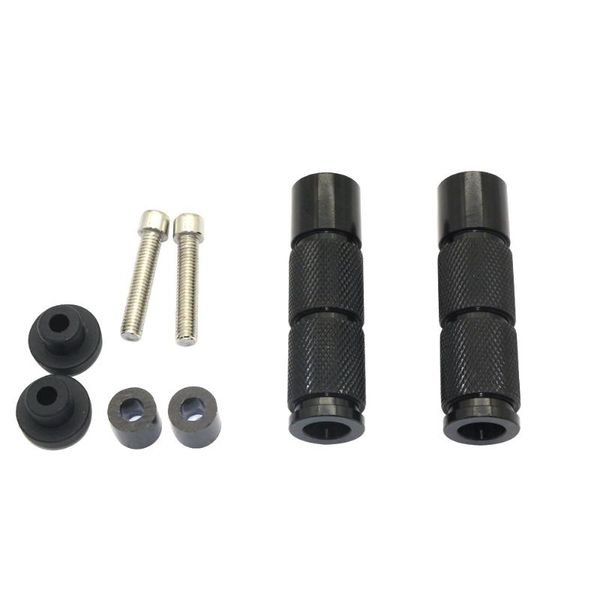 

2 pcs accessories foot pedal extension pegs parts motorcycle threaded universal round rear aluminum alloy footrest replacement