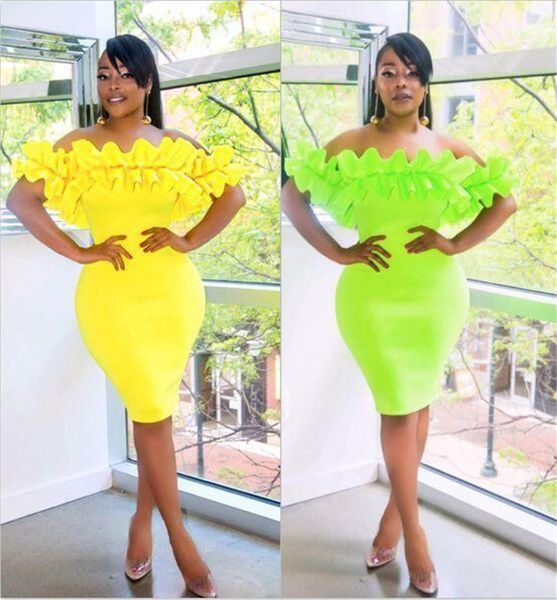 

clothing womens ruffle bodycon dresses slash neck solid color ladies dresses summer colorful womens casual, Black;gray