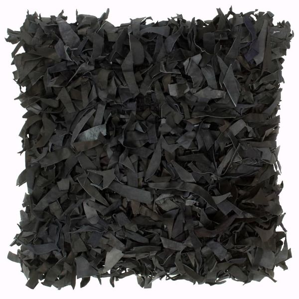 

black shaggy cushion 60x60 cm leather and cotton wall stickers