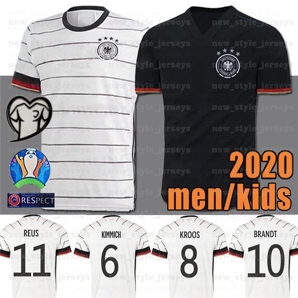

2020 germany soccer jerseys 8 kroos hummels reus muller werner home away fuÃball trikots thailand jersey, Black;yellow
