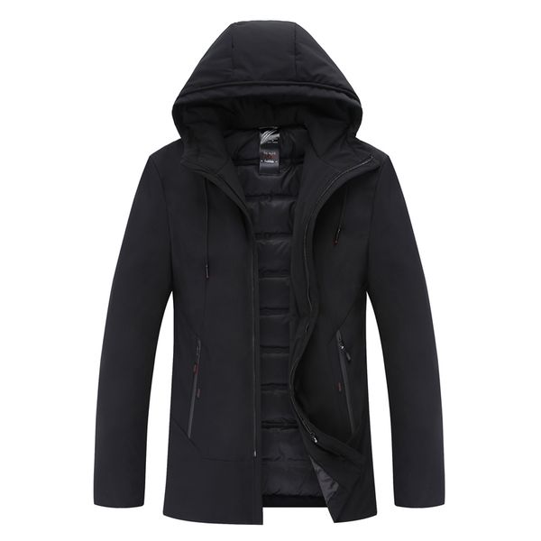 

large size 4xl-7xl winter new down jacket men jacket thick warm men down 90% white duck loose quality, Black
